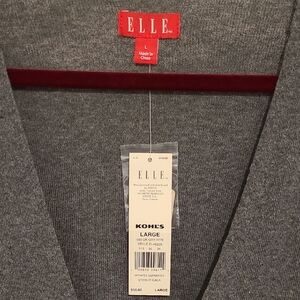 ELLE Gray Knit Topper- Large